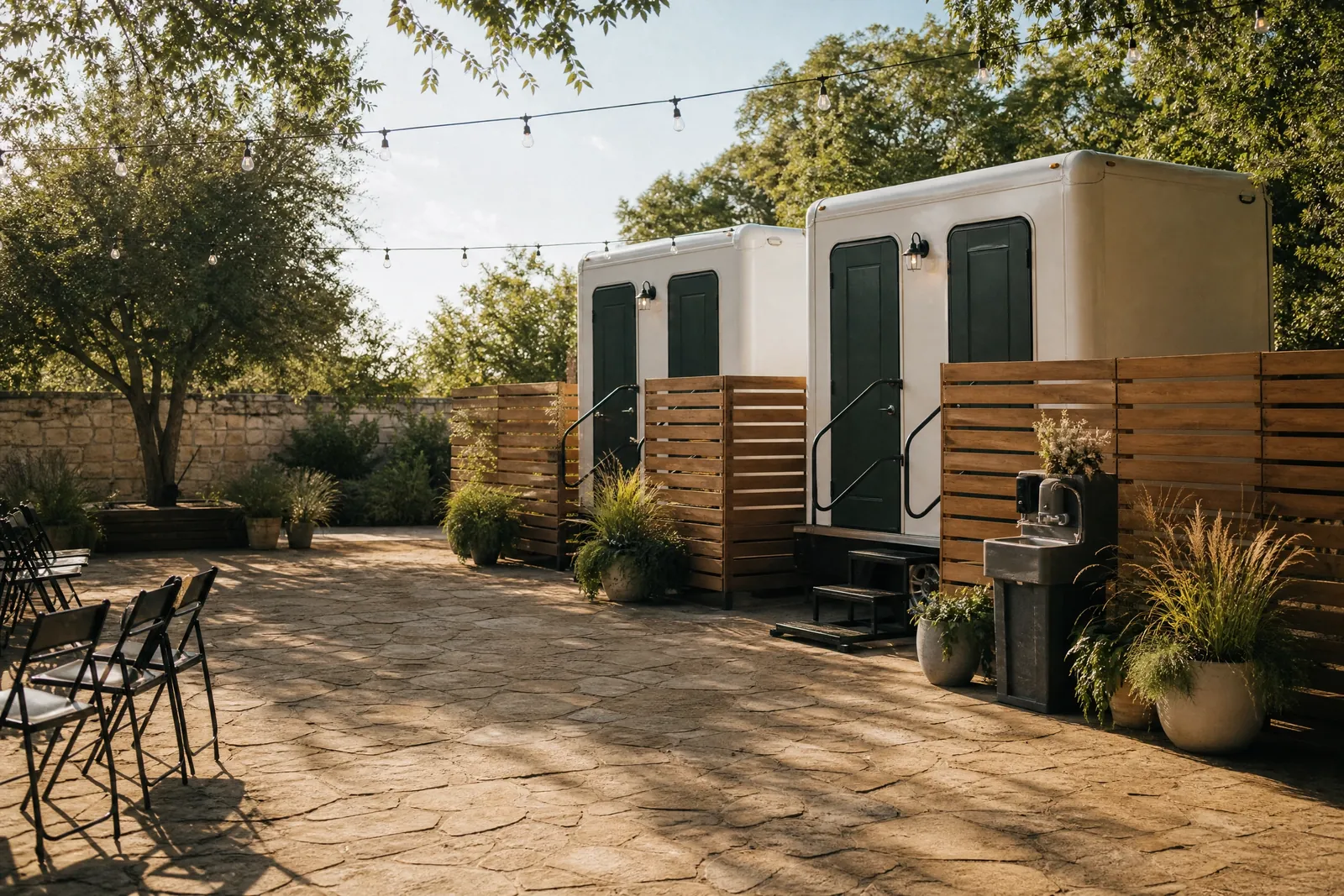 Accessible Portable Restrooms That Welcome Everyone portable sanitation setup